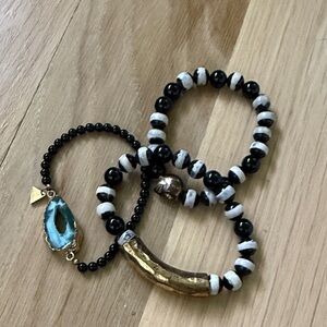 Trio of II Embers Beaded Bracelets